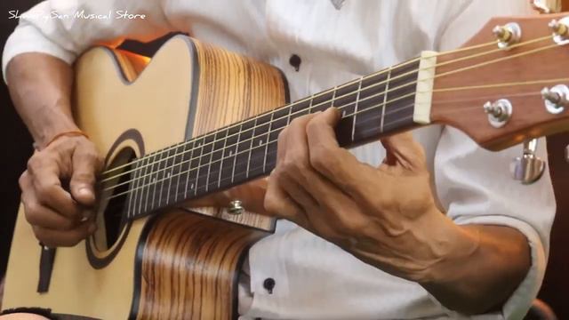 Aiersi Brand zebra wood acoustic guitar SG02SZ смотреть онлайн