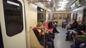 Poland, Warsaw, Metro ride from Ursynów to Służew