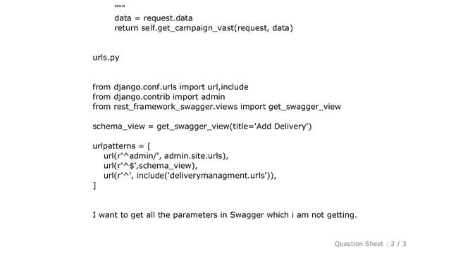 Django : Django Rest Swagger APIView смотреть онлайн