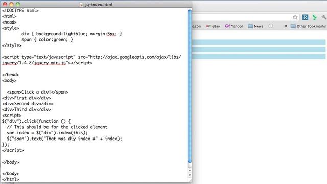 JS 4U 97: Indexing into JQuery Selector Results смотреть онлайн