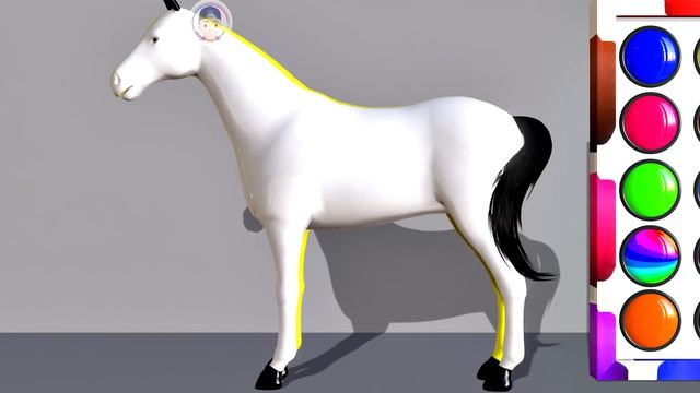 Colorful Horse Coloring | Akn Kids House смотреть онлайн