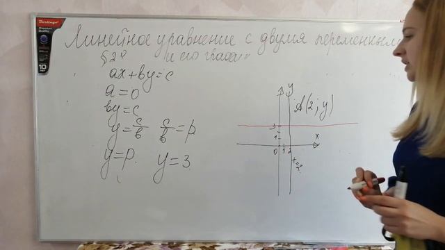 ЛИНЕЙНОЕ УРАВНЕНИЕ С ДВУМЯ ПЕРЕМЕННЫМИ И ЕГО ГРАФИК смотреть онлайн