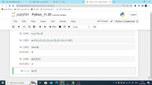 Tuple Part-1|pythonforbeginners|python full course|python full course in hindi|pythontutorial|tuple смотреть онлайн