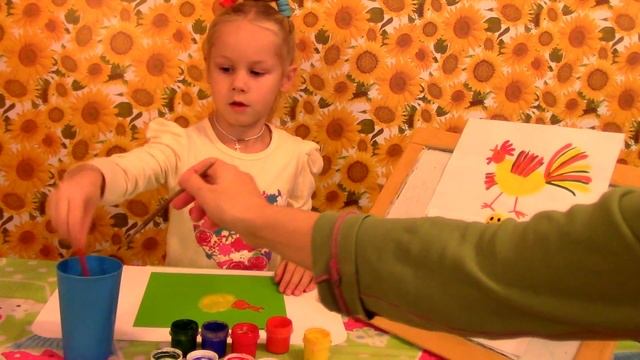 ❀Храбрый петушок❀Рисование с ребёнком 4 лет❀Занятие на развитие внимания,наблюдательности смотреть онлайн