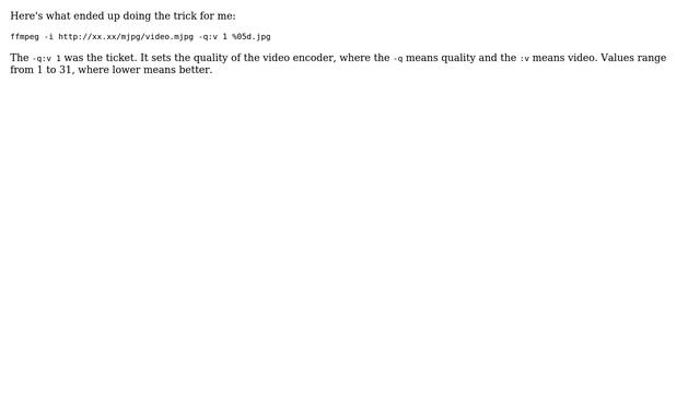 Improve quality of ffmpeg created jpgs (3 Solutions!!) смотреть онлайн