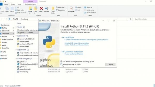 Install Python 2.7 and Python 3.11 on same Windows machine