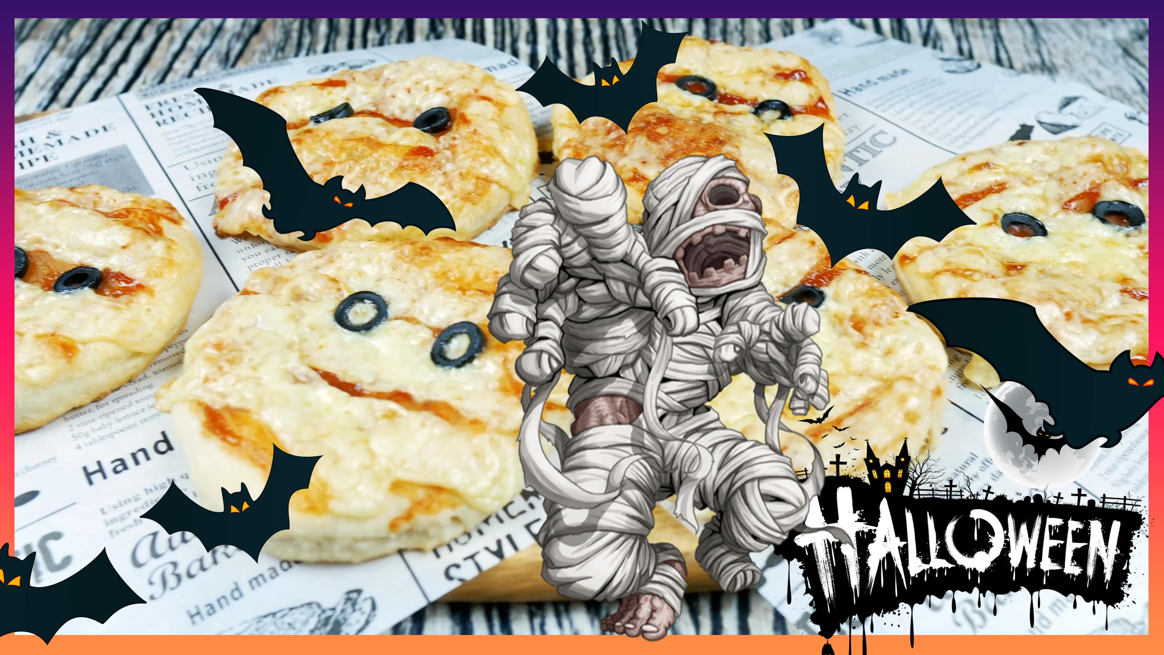 Угощения на Хэллоуин. Часть 2. Пиццы-мумии и рука утопленника. смотреть онлайн