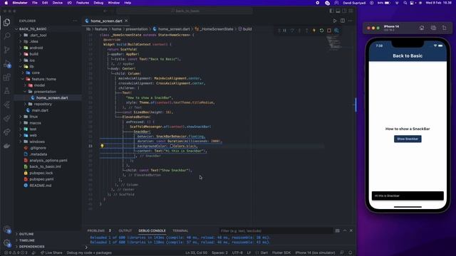 Flutter - Show Snack Bar смотреть онлайн