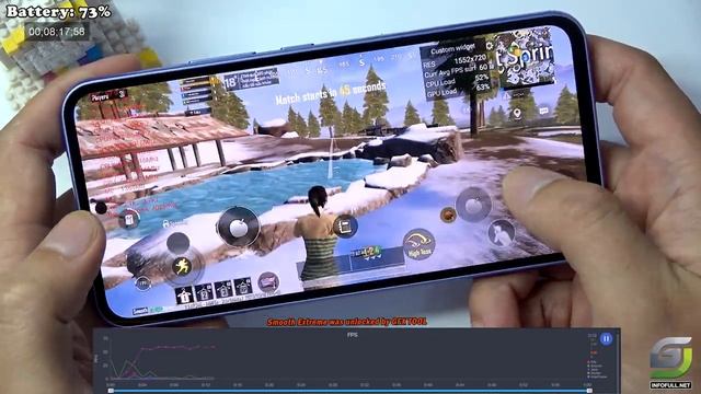 Samsung Galaxy A54 5G test game PUBG Smooth Extreme Setting смотреть онлайн