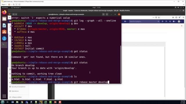 Git rebase to master example смотреть онлайн