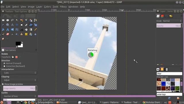 #2 scale move dan rotate | tutorial GIMP Indonesia смотреть онлайн