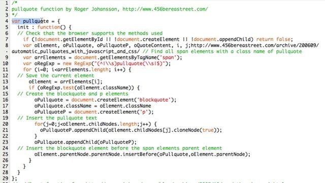 Creating Pull Quotes using the DOM смотреть онлайн