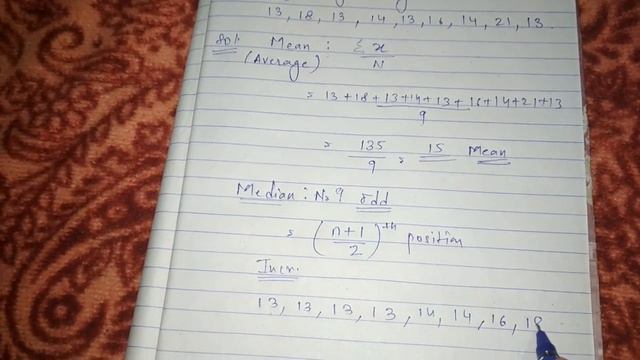 How to Find Mean Median Mode in Hindi | Mean median Mode in Statistics for Class 9th, 10th and CBSE смотреть онлайн