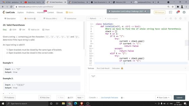 Parentheses Matching Problem or Bracket Balancing Problem | Stack | Python смотреть онлайн