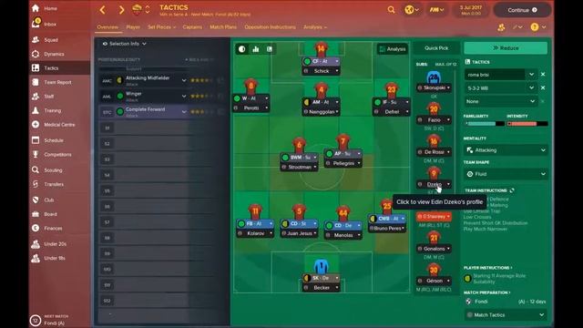 AS Roma Team & Tactics Guide - Football Manager 2018 (FM18) смотреть онлайн