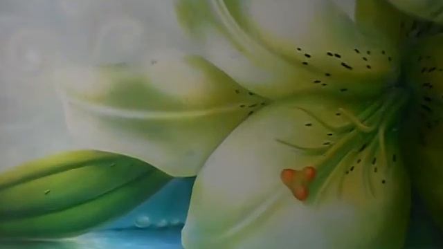3D художественная роспись стены на кухне. "ЛИЛИЯ" смотреть онлайн