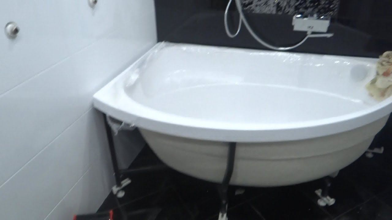 Установка Акриловой ванны Своими Руками Видео инструкция! сифон для ванны с переливом смотреть онлайн