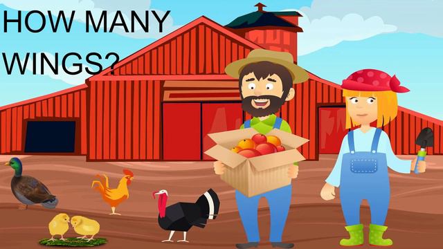 HOW MANY? FARM ANIMALS VOCABULARY, NUMBERS AND SIMPLE ADDITION - ESL COUNTING GAME QUIZ FOR CHILDRE смотреть онлайн