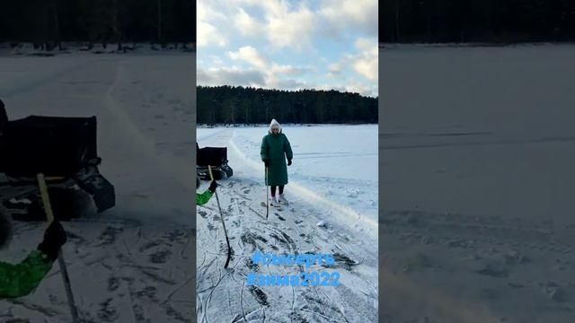 Декабрь 2022, первый скоростной опыт на снегоходе)))