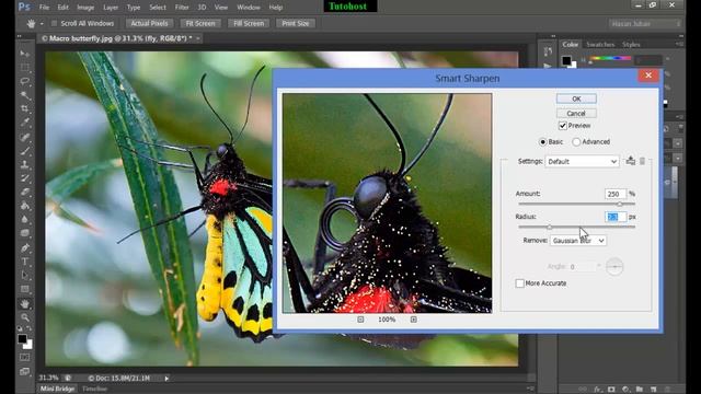 Photoshop Tutorial Smart Sharpen Filter смотреть онлайн