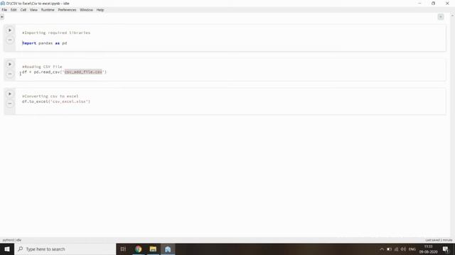 Covert CSV To Excel Using Python I Hindi I E2 смотреть онлайн