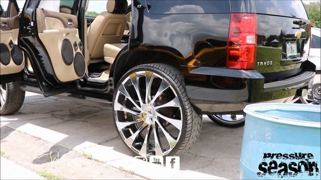 Chevy Tahoe on Starr Wheels with american bass subs and concrete mids and Highs смотреть онлайн