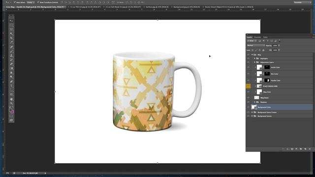 Layered PSD Mug Mockup Tutorial for Photoshop смотреть онлайн