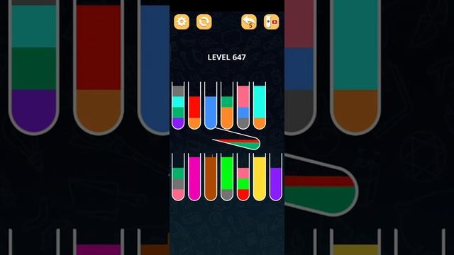 COLOR SORT PUZZLE LEVEL 647 смотреть онлайн