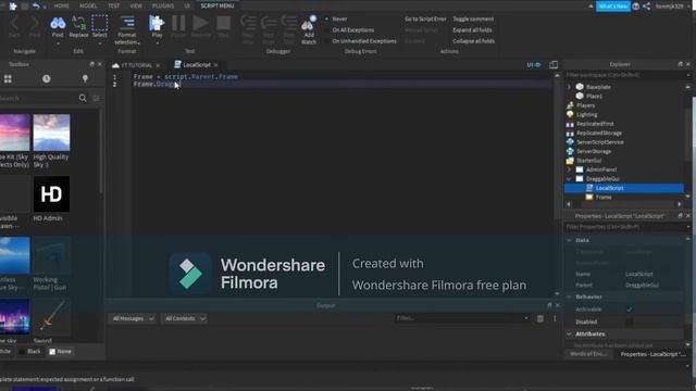 Roblox Studio: How To Make a Draggable Frame | Roblox Studio 2021 смотреть онлайн