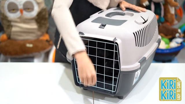 Переноска для животных KIRI-KIRI NOMADE LUX 3, с мет дверцей, 61x40x38см, тёмн-сер/свет-сер, до 12к смотреть онлайн