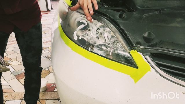отполировал и забронировал фары на Honda Elysion