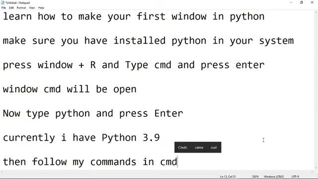 Python beginner, create window || Learn python смотреть онлайн