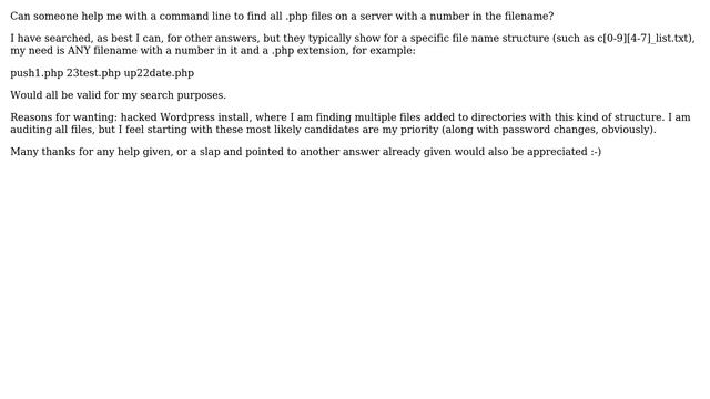 Finding php files that have numbers in the filename (2 Solutions!!) смотреть онлайн