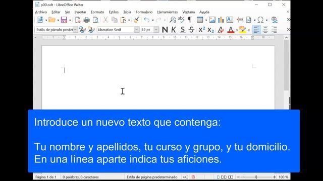 Tutorial 01 - LIBRE OFFICE - WRITER - Nivel inicial - Guardar en distintos formatos * смотреть онлайн