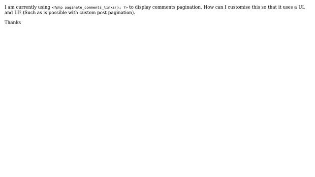 Wordpress: Comments Pagination as an unordered list смотреть онлайн
