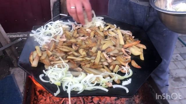 Картофель с мясом на мангале, пожалуй лучший рецепт. смотреть онлайн