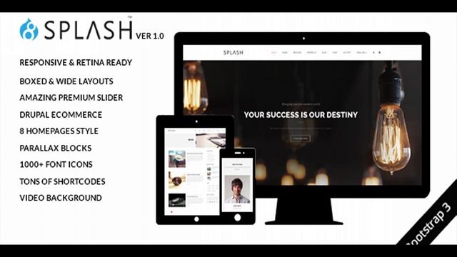 Splash - Multi-Purpose Bootstrap Drupal 8.4 Theme | Themeforest Website Templates and Themes смотреть онлайн