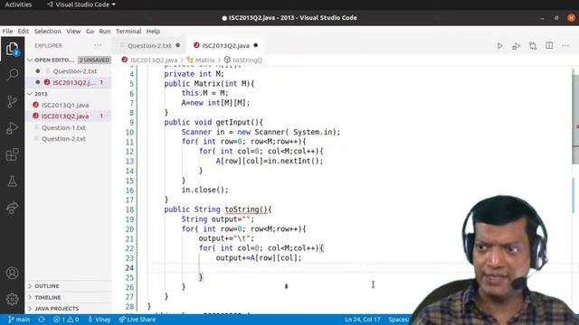 Mirror image of a 2D array | ISC Computer Science Practical 2013 | Q2 | SOLVED | Java смотреть онлайн