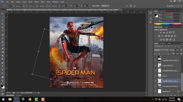 Photoshop Tutorial: Poster / Spiderman / Marvel Comics смотреть онлайн