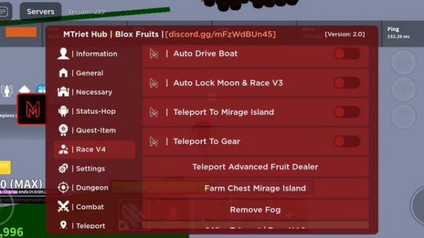 BLOX FRUIT SCRIPT MTriet Hub OP! ( NO KEY )