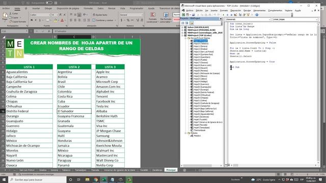 ? COMO CREAR HOJAS DE EXCEL A PARTIR DE UNA LISTA EN UN RANGO DE DATOS | TOPS DE EXCEL 23 ? смотреть онлайн
