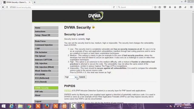DVWA CSRF low medium high смотреть онлайн