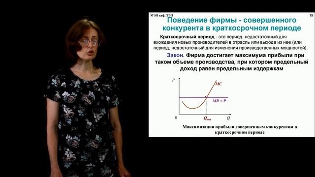 ИнЭИ Экономика Лекция №1.3 «Экономические издержки и экономическая прибыль» смотреть онлайн