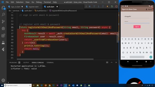 Flutter & Firebase App Tutorial #13 - Sign in With Email & Password смотреть онлайн