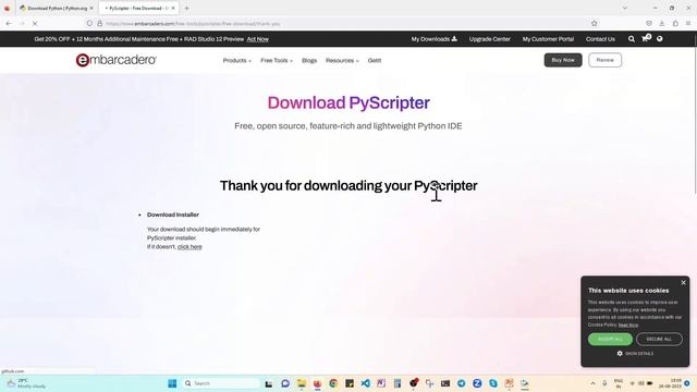 Download & Installation Python, PyScripter IDE • Run 1st Program • EduTech смотреть онлайн