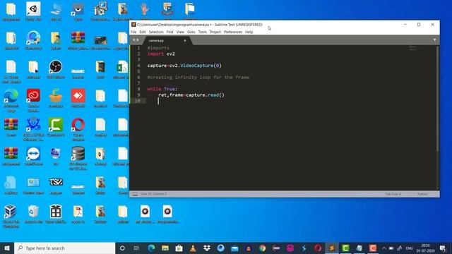 open camera with python || opencv смотреть онлайн