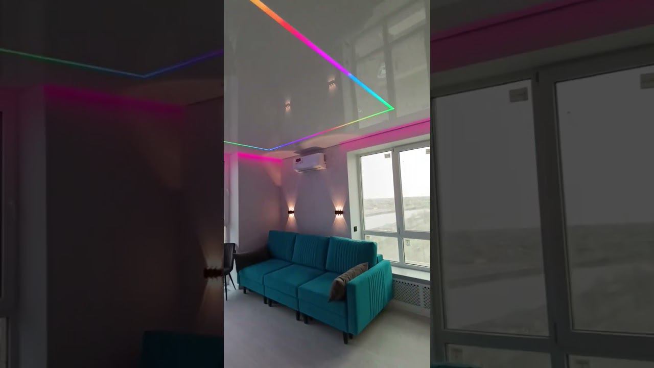 Парящие Натяжные Потолки с подсветкой Монтаж Натяжных потолков в Астрахани8989 684 7924 смотреть онлайн