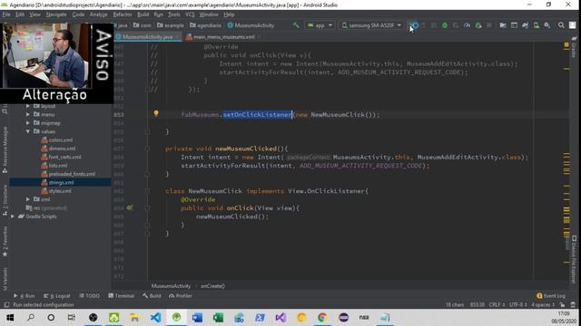 App Agendario - Museu (parte 6) Nova Implementação do setOnClickListener смотреть онлайн