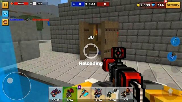 PULLING SUCKER GUN in flag mode LOL its very TOP - Pixel Gun 3D смотреть онлайн