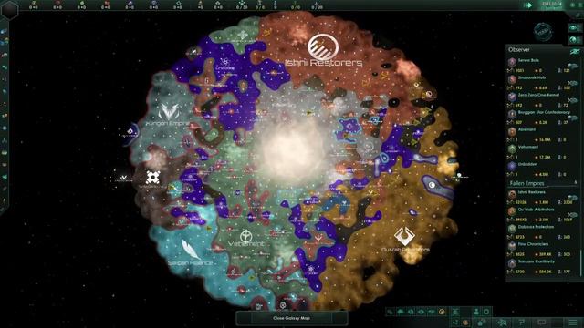 Stellaris Timelapse with Megastructure Engineering Mod смотреть онлайн